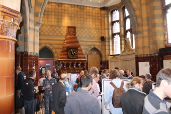 Discussion while viewing the posters at the Victoria Gallery and Museum